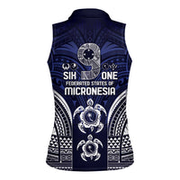 FSM Chuuk States Women Sleeveless Polo Shirt Micronesia Six 9 One Polynesian Tribal Pattern