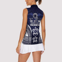 FSM Chuuk States Women Sleeveless Polo Shirt Micronesia Six 9 One Polynesian Tribal Pattern