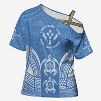 FSM Kosrae States Cross Shoulder Shirt Micronesia Six 9 One Polynesian Tribal Pattern - Polynesian Pride