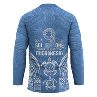FSM Kosrae States Hockey Jersey Micronesia Six 9 One Polynesian Tribal Pattern - Polynesian Pride