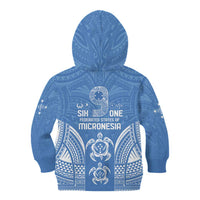 FSM Kosrae States Kid Hoodie Micronesia Six 9 One Polynesian Tribal Pattern