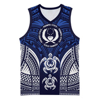 FSM Pohnpei States Basketball Jersey Micronesia Six 9 One Polynesian Tribal Pattern - Polynesian Pride