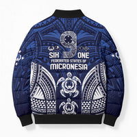 FSM Pohnpei States Bomber Puffer Jacket Micronesia Six 9 One Polynesian Tribal Pattern - Polynesian Pride