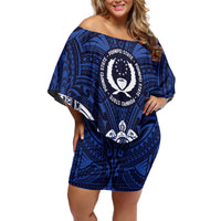 FSM Pohnpei States Family Matching Off Shoulder Short Dress and Hawaiian Shirt Micronesia Six 9 One Polynesian Tribal Pattern