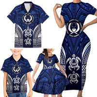 FSM Pohnpei States Family Matching Short Sleeve Bodycon Dress and Hawaiian Shirt Micronesia Six 9 One Polynesian Tribal Pattern