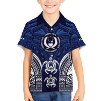 FSM Pohnpei States Kid Hawaiian Shirt Micronesia Six 9 One Polynesian Tribal Pattern