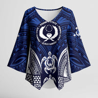 FSM Pohnpei States Kimono Sleeve Blouse Micronesia Six 9 One Polynesian Tribal Pattern - Polynesian Pride