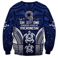 FSM Pohnpei States Sweatshirt Micronesia Six 9 One Polynesian Tribal Pattern