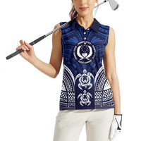 FSM Pohnpei States Women Sleeveless Polo Shirt Micronesia Six 9 One Polynesian Tribal Pattern
