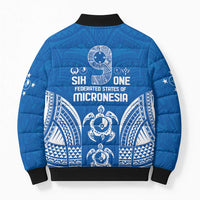 FSM Yap States Bomber Puffer Jacket Micronesia Six 9 One Polynesian Tribal Pattern - Polynesian Pride