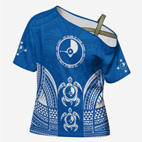 FSM Yap States Cross Shoulder Shirt Micronesia Six 9 One Polynesian Tribal Pattern - Polynesian Pride