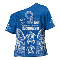 FSM Yap States Cross Shoulder Shirt Micronesia Six 9 One Polynesian Tribal Pattern - Polynesian Pride