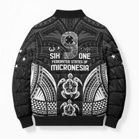 FSM Micronesia Six 9 One Bomber Puffer Jacket Polynesian Tribal Pattern - Polynesian Pride