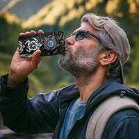 FSM Micronesia Six 9 One 4 in 1 Can Cooler Tumbler Polynesian Tribal Pattern