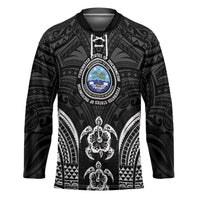 FSM Micronesia Six 9 One Hockey Jersey Polynesian Tribal Pattern LT9 Unisex Black - Polynesian Pride