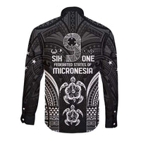 FSM Micronesia Six 9 One Long Sleeve Button Shirt Polynesian Tribal Pattern