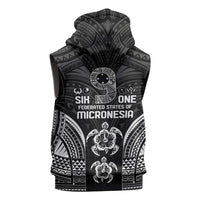 FSM Micronesia Six 9 One Sleeveless Hoodie Polynesian Tribal Pattern - Polynesian Pride