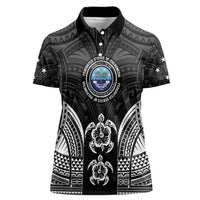 FSM Micronesia Six 9 One Women Polo Shirt Polynesian Tribal Pattern