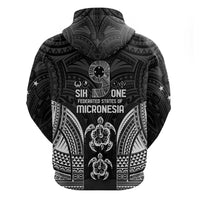 FSM Micronesia Six 9 One Zip Hoodie Polynesian Tribal Pattern