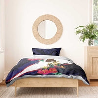 American Samoa Flag Day Since 1900 Bedding Set Samoa Muamua Le Atua Tropical Flowers