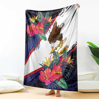 American Samoa Flag Day Since 1900 Blanket Samoa Muamua Le Atua Tropical Flowers