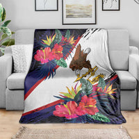 American Samoa Flag Day Since 1900 Blanket Samoa Muamua Le Atua Tropical Flowers