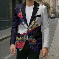 American Samoa Flag Day Since 1900 Blazer Samoa Muamua Le Atua Tropical Flowers - Polynesian Pride