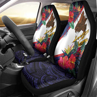 American Samoa Flag Day Since 1900 Car Seat Cover Samoa Muamua Le Atua Tropical Flowers