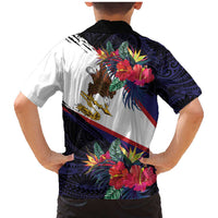 American Samoa Flag Day Since 1900 Family Matching Mermaid Dress and Hawaiian Shirt Samoa Muamua Le Atua Tropical Flowers