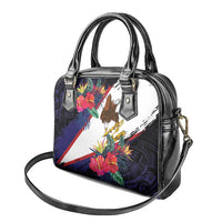 American Samoa Flag Day Since 1900 Shoulder Handbag Samoa Muamua Le Atua Tropical Flowers