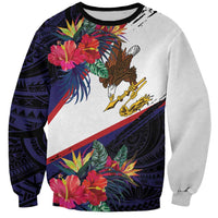 American Samoa Flag Day Since 1900 Sweatshirt Samoa Muamua Le Atua Tropical Flowers