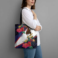 American Samoa Flag Day Since 1900 Tote Bag Samoa Muamua Le Atua Tropical Flowers - Polynesian Pride