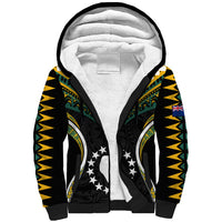 Polynesian Pride Atiu Island Sherpa Hoodie Cook Islands Tribal Wave Style LT9 Unisex Black - Polynesian Pride