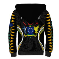 (Personalised) Polynesian Pride Mitiaro Island Sherpa Hoodie Cook Islands Tribal Wave Style LT9 - Polynesian Pride