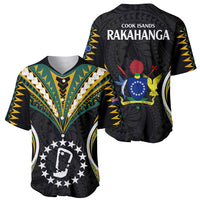 Polynesian Pride Rakahanga Island Baseball Jersey Cook Islands Tribal Wave Style LT9 - Polynesian Pride