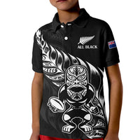 New Zealand All Black Rugby Kid Polo Shirt LT9 Kid Black - Polynesian Pride
