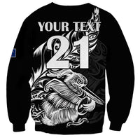 (Custom Text And Number) New Zealand Kiwi Rugby Sweatshirt LT9 - Polynesian Pride