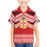 Personalised Kolisi Tonga College Atele Family Matching Mermaid Dress and Hawaiian Shirt Polynesian Ngatu Tribal