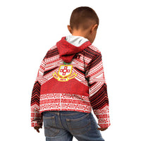 Personalised Kolisi Tonga College Atele Kid Hoodie Polynesian Ngatu Tribal