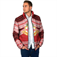 Personalised Kolisi Tonga College Atele Padded Jacket Polynesian Ngatu Tribal - Polynesian Pride