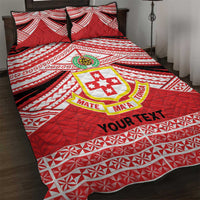 Personalised Kolisi Tonga College Atele Quilt Bed Set Polynesian Ngatu Tribal