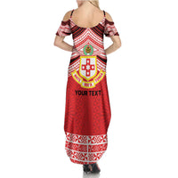 Personalised Kolisi Tonga College Atele Summer Maxi Dress Polynesian Ngatu Tribal