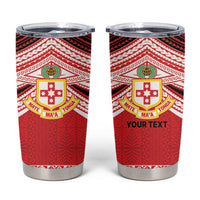 Personalised Kolisi Tonga College Atele Tumbler Cup Polynesian Ngatu Tribal LT9 Red - Polynesian Pride