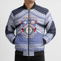 Personalised Tonga Apifoou College Bomber Puffer Jacket Polynesian Ngatu Tribal - Polynesian Pride