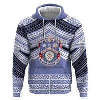 Personalised Tonga Apifoou College Hoodie Polynesian Ngatu Tribal LT9 Pullover Hoodie Blue - Polynesian Pride