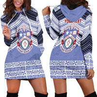 Personalised Tonga Apifoou College Hoodie Dress Polynesian Ngatu Tribal