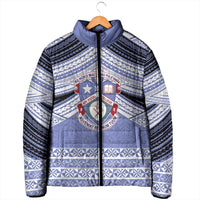 Personalised Tonga Apifoou College Padded Jacket Polynesian Ngatu Tribal - Polynesian Pride