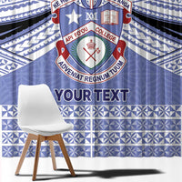 Personalised Tonga Apifoou College Window Curtain Polynesian Ngatu Tribal