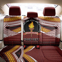 Personalised Tonga Beulah College Back Car Seat Cover Polynesian Ngatu Tribal