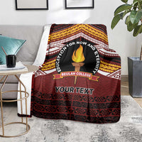 Personalised Tonga Beulah College Blanket Polynesian Ngatu Tribal